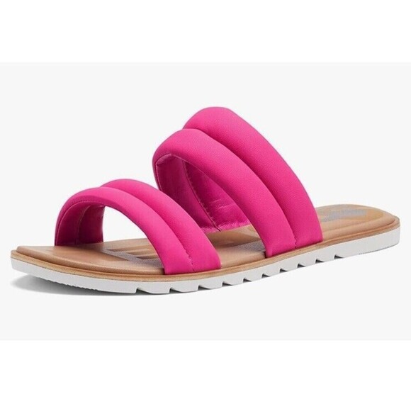 SOREL Ella II Puff Slide Sandals Size 6.5 Pink Fuchsia Fizz NEW Shoes Beach - Picture 1 of 11